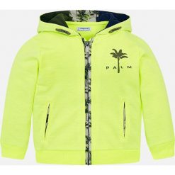 Mayoral - Bluza dziecięca 92-134 cm. Żółte bluzy chłopięce marki Mayoral, z nadrukiem, z bawełny, z kapturem. Za 125,90 zł.