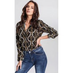 Czarna Koszula Fierceness. Czarne koszule damskie other, bez wzorów, z wykładanym kołnierzem, z długim rękawem. Za 59,99 zł.