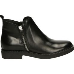 Botki - 1421125 G NER. Czarne botki damskie skórzane marki Venezia, na obcasie. Za 349,00 zł.