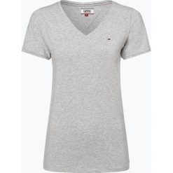 Tommy Jeans - T-shirt damski, szary. Szare t-shirty damskie Tommy Jeans, m, bez wzorów, z bawełny, eleganckie, bez kołnierzyka. Za 139,95 zł.