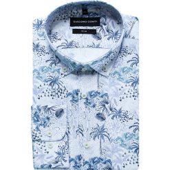 Koszula SIMONE KDWS000689. Niebieskie koszule męskie Giacomo Conti, na lato, m, bez wzorów, z bawełny, button down, z długim rękawem. Za 199,00 zł.