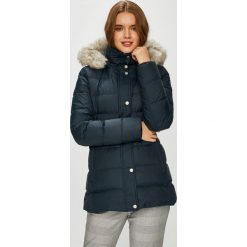 Tommy Hilfiger - Kurtka puchowa. Niebieskie kurtki damskie TOMMY HILFIGER, s, bez wzorów, z poliesteru, długie. W wyprzedaży za 849,90 zł.