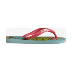 Havaianas Ipe Japonki Niebieski. Niebieskie klapki damskie Havaianas, w paski, z materiału, bez obcasa. Za 97,95 zł.