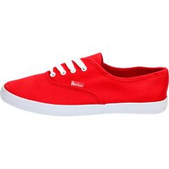 Tenisówki damskie AMERICAN CLUB 61-6 RED. Czerwone trampki i tenisówki damskie American CLUB, bez wzorów, bez zapięcia. W wyprzedaży za 40,00 zł.