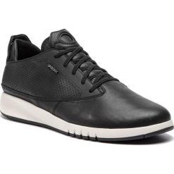 Sneakersy GEOX - U Aerantis A U927FA 00043 C9999 Black. Czarne sneakersy męskie Geox, na co dzień, bez wzorów, ze skóry, bez zapięcia. W wyprzedaży za 419,00 zł.