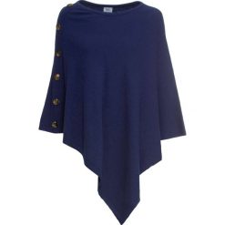 Poncho bonprix kobaltowy. Niebieskie żakiety damskie bonprix, bez wzorów. Za 74,99 zł.