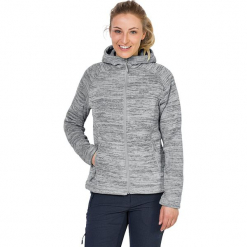 Kurtka polarowa "Aquila" w kolorze szarym. Szare kurtki damskie Jack Wolfskin, xs, z materiału. W wyprzedaży za 282,95 zł.