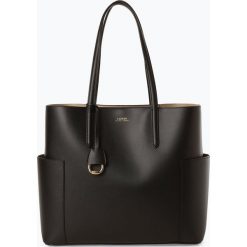 Lauren Ralph Lauren - Damska torba shopper ze skóry, czarny. Czarne torby damskie na zakupy Lauren Ralph Lauren, bez wzorów, ze skóry, bez dodatków. Za 999,95 zł.
