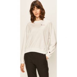 Champion - Bluza. Białe bluzy damskie Champion, s, z nadrukiem, z bawełny, bez rękawów, bez kaptura. W wyprzedaży za 149,90 zł.