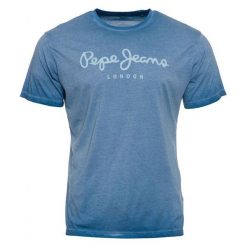 Pepe Jeans t-shirt męski West Sir XL jasnoniebieski. Niebieskie koszulki męskie Pepe Jeans, xl, bez wzorów, z jeansu, bez kołnierzyka, bez rękawów. Za 169,00 zł.