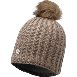 Czapka damska Knitted Glen beżowa (BH116017.328.10.00). Brązowe czapki zimowe damskie Buff. Za 168,00 zł.