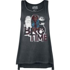 Bluzki, topy, tuniki: We Bare Bears It's Bro Time Top damski ciemnoszary (Anthracite)