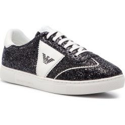 Sneakersy EMPORIO ARMANI - X3X083 XL841 D850 Black/White/Black. Czarne półbuty damskie Emporio Armani, ze skóry ekologicznej. W wyprzedaży za 539,00 zł.