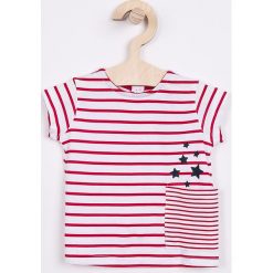Blukids - Top dziecięcy 68-98 cm. Różowe bluzki dziewczęce bawełniane marki Blukids, z okrągłym kołnierzem. W wyprzedaży za 27,90 zł.