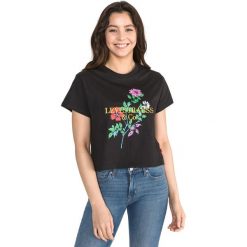 Levi's Varsity Koszulka Czarny. Czarne koszulki damskie Levi's®, s, z nadrukiem, z bawełny, bez kołnierzyka. Za 154,95 zł.