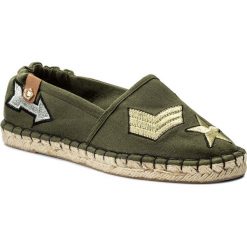 Espadryle TAMARIS - 1-24605-20 Khaki Military 708. Szare espadryle damskie marki Tamaris, z materiału, na sznurówki. W wyprzedaży za 129,00 zł.