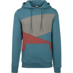 Bluzy męskie: Urban Classics Zig Zag Hoodie Bluza z kapturem niebiesko-zielony/khaki/czerwony
