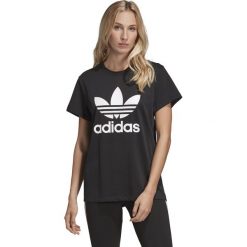 Adidas Originals Koszulka Czarny. Czarne koszulki damskie adidas Originals, s, z nadrukiem, z bawełny, bez kołnierzyka. Za 128,95 zł.