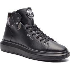 Sneakersy GUESS - FM7OPH LEA12 SILVE. Czarne sneakersy męskie Guess, na co dzień, z aplikacjami, ze skóry ekologicznej, bez zapięcia. Za 549,00 zł.