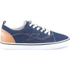 Trussardi Jeans Tenisówki Niebieski. Niebieskie trampki męskie Trussardi Jeans, bez wzorów, z jeansu, bez zapięcia. Za 542,95 zł.
