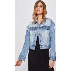 Answear - Kurtka. Niebieskie kurtki damskie ANSWEAR, l, bez wzorów, z bawełny, krótkie. W wyprzedaży za 129,90 zł.