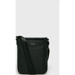 Trussardi Jeans - Torba. Czarne torby męskie skórzane Trussardi Jeans, w paski, z poliesteru, na ramię, małe. Za 379,90 zł.