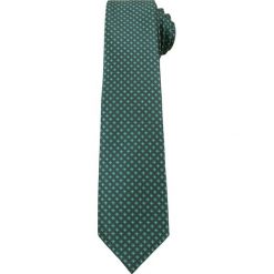 Zielony Elegancki Krawat Męski -ALTIES- 6 cm, Butelkowy w Drobny Wzór KRALTS0258. Żółte krawaty męskie Alties, z tkaniny, eleganckie. Za 39,00 zł.