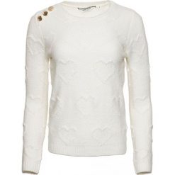 NAFNAF sweter damski M-Love LHNU13 M kremowy. Białe swetry damskie NAFNAF, m, bez wzorów, z wełny, bez rękawów, bez kaptura. Za 239,00 zł.