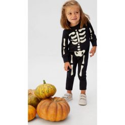 Mango Kids - Piżama dziecięca 80-104 cm. Szare piżamy chłopięce Mango Kids, z nadrukiem, z bawełny, z długim rękawem. W wyprzedaży za 49,90 zł.