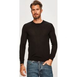 Armani Exchange - Sweter. Niebieskie swetry męskie s, z elastanu, z okrągłym kołnierzem. Za 399,90 zł.