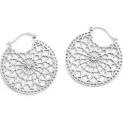 Biżuteria i zegarki: Steel Highline® Cathedral Hoops Kolczyki srebrny