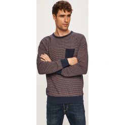 Tom Tailor Denim - Bluza. Niebieskie bluzy męskie TOM TAILOR DENIM, s, bez wzorów, z bawełny, z okrągłym kołnierzem, bez rękawów, bez kaptura. Za 169,90 zł.