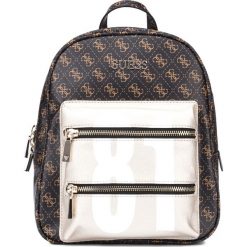 Guess Plecak Brązowy. Pomarańczowe plecaki damskie Guess, z aplikacjami, z materiału. Za 592,95 zł.