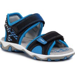 Sandały SUPERFIT - 6-09466-00 S Schwarz/Blau. Niebieskie sandały chłopięce Superfit, ze skóry ekologicznej, bez zapięcia. W wyprzedaży za 169,00 zł.