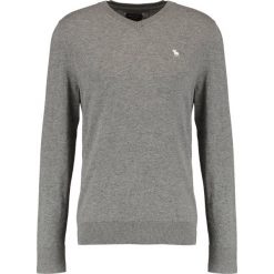 Swetry klasyczne męskie: Abercrombie & Fitch FINE GAUGE Sweter med grey