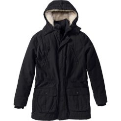 Parka ocieplana bonprix czarny. Czarne parki męskie bonprix, m, bez wzorów, bez kaptura. Za 189,99 zł.
