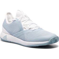 Buty adidas - adizero Defiant Bounce W CG6350 Frwwht/Ashgre/Ftwwht. Niebieskie buty sportowe damskie Adidas, bez wzorów, z tworzywa sztucznego, sportowe, tenisowe. W wyprzedaży za 279,00 zł.