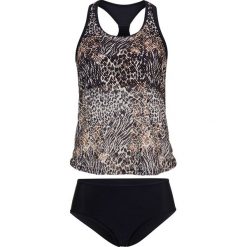 Tankini (2 części) bonprix w animalistyczny deseń. Pomarańczowe stroje kąpielowe damskie bonprix, bez wzorów. Za 79,99 zł.