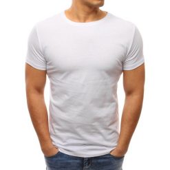 T-shirty męskie: T-shirt męski gładki biały (rx2630)