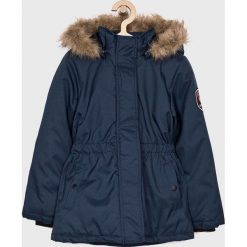 Name it - Parka dziecięca 128-164 cm. Niebieskie kurtki dziewczęce marki Name it, bez wzorów, z poliesteru, krótkie, bez kaptura. W wyprzedaży za 129,90 zł.