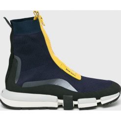 Diesel - Buty. Niebieskie buty sportowe męskie Diesel, ze skóry, bez zapięcia. W wyprzedaży za 699,90 zł.