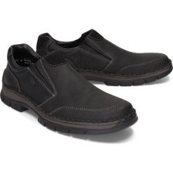 RIEKER 12262-00 black, półbuty męskie. Czarne półbuty męskie Rieker, bez wzorów, bez zapięcia. Za 289,90 zł.