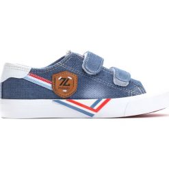 Niebieskie Trampki Peaceful Days. Niebieskie buty sportowe chłopięce marki Born2be, z materiału, młodzieżowe, z okrągłym noskiem. Za 59,99 zł.