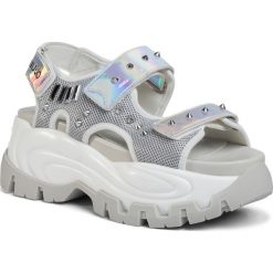 Sandały LIU JO - Wave 04 BA0037 TX117 Ice S1121. Szare klapki damskie Liu Jo, bez wzorów, ze skóry, bez obcasa. W wyprzedaży za 439,00 zł.