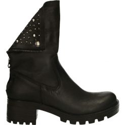 Botki - 446 NAB NERO. Czarne botki damskie skórzane marki Venezia. Za 299,00 zł.