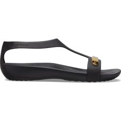 CROCS SERENA METALLIC BAR > 206421-751. Klapki damskie Crocs, w paski, eleganckie, bez obcasa, z paskami. W wyprzedaży za 129,99 zł.
