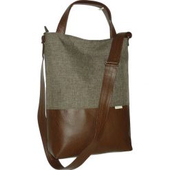 Shopper bag damskie: beżowa torba na ramie, bezowa listonoszka xxl