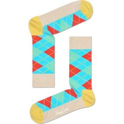 Happy Socks - Skarpety Argyle. Szare skarpetki męskie marki Happy Socks, z bawełny. W wyprzedaży za 27,90 zł.