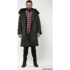 Czarna całoroczna parka. Czarne płaszcze męskie Pakamera, m, bez wzorów, bez kaptura. Za 950,00 zł.