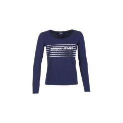 T-shirty z długim rękawem Armani jeans LAMORET. Niebieskie t-shirty damskie marki Armani Jeans, z jeansu. Za 335,20 zł.